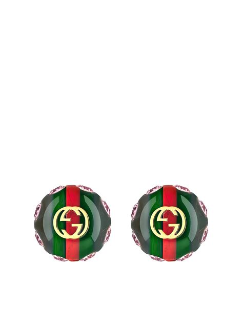 gucci vintage web earrings|gucci trademark earrings.